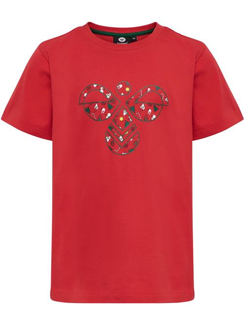 Hummel Shirts 'Santa'  mørkegrøn / cranberry / hvid