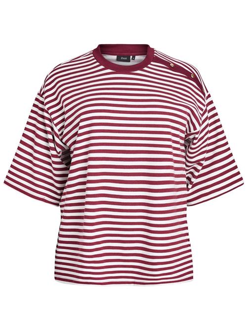 Zizzi Bluse 'Emally'  rød / hvid