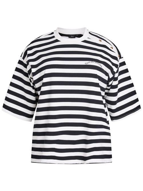 Zizzi Bluse  sort / hvid