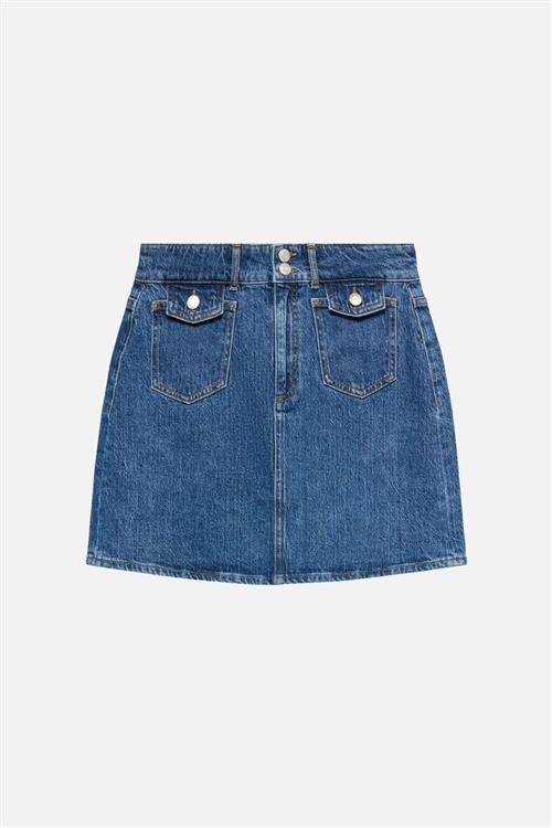 Tessa Pocket Short Skirt - Medium Blue Denim - L - Vero Moda