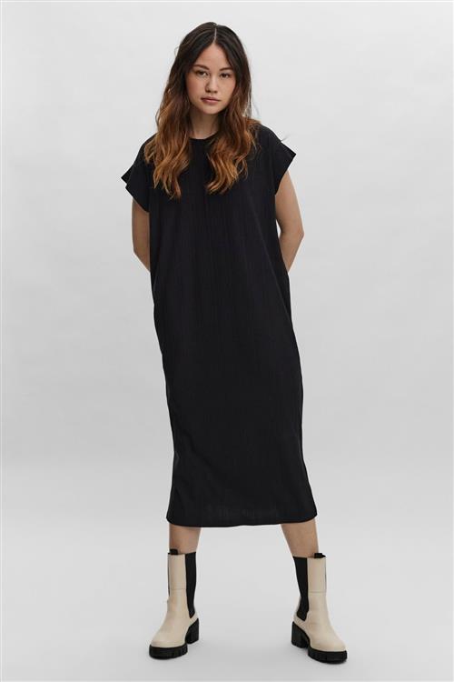 Phoenixy Cap Sleeve Calf Dress - Black - L - AWARE