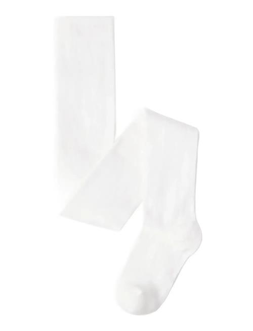 Tights Sg H Plain Knitted Lindex White