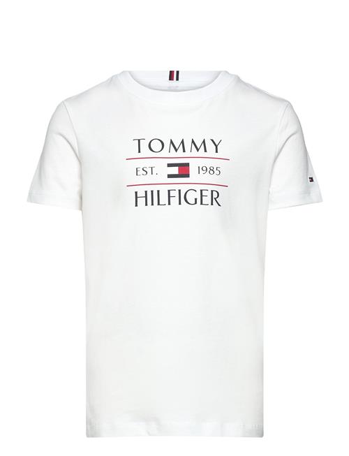Tommy Flag Hilfiger Reg Tee Ss Tommy Hilfiger White