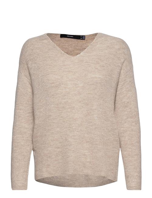 Vmcrewlefile Ls V-Neck Blouse Noos Vero Moda Grey