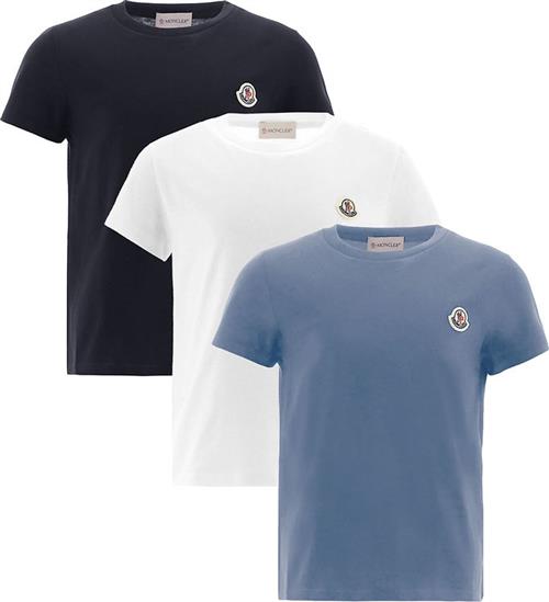 Moncler T-shirts - 3-pak - Hvid/Blå/Navy