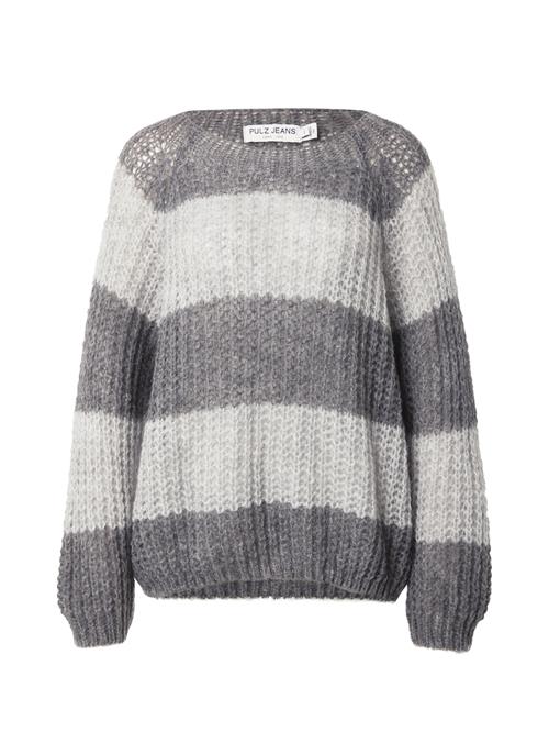 PULZ Jeans Pullover 'PZ PEYTON'  grå / mørkegrå