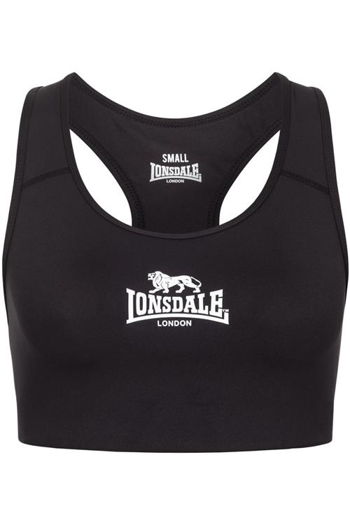 LONSDALE Sports-BH 'Wardour'  sort / hvid