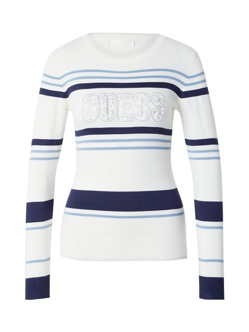 GUESS Pullover 'Paris'  marin / lyseblå / hvid