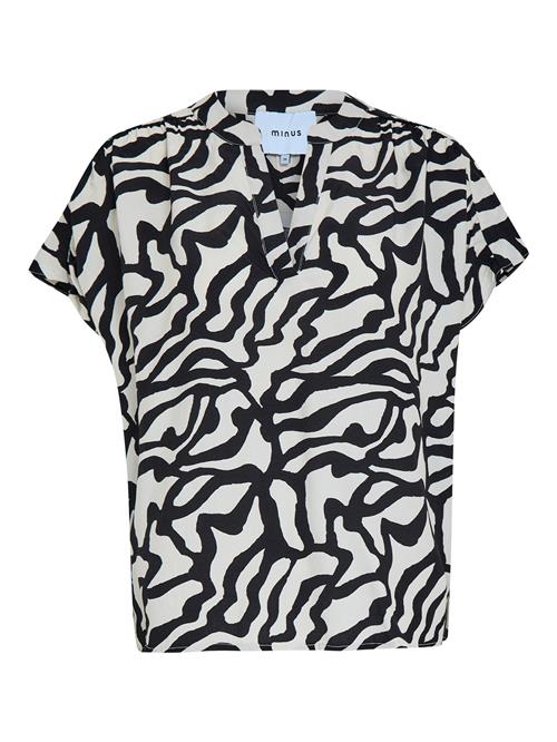 minus Bluse 'Tiana'  sort / hvid