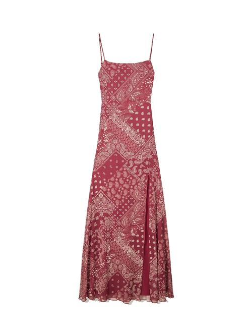 Bershka Kjole  bordeaux / hvid