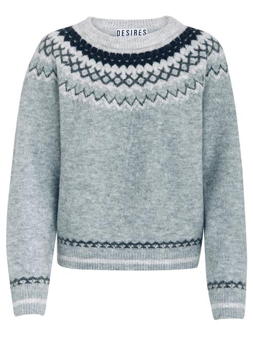 DESIRES Pullover 'Elis'  lysegrå / mørkegrå / offwhite