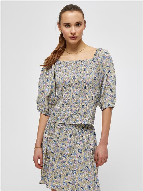 DESIRES Bluse 'Dolores'  ecru / dueblå / mørkeblå / brombær
