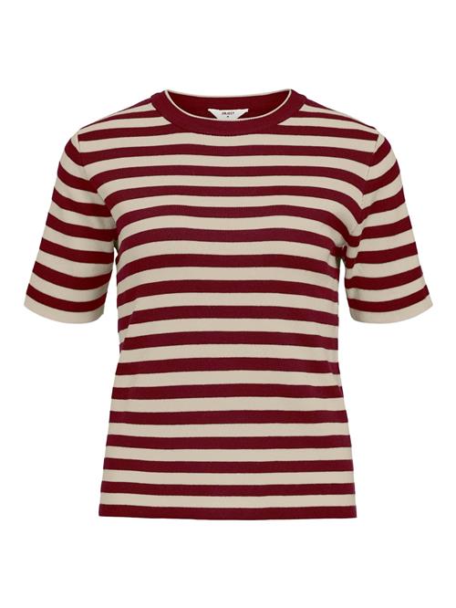 OBJECT Shirts 'OBJESTER'  mørkerød / hvid