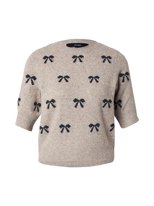 VERO MODA Pullover 'VMDOFFY INTARSIA'  greige / sort