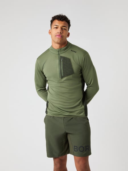 Björn Borg Borg Fleece Midlayer Grøn, XL