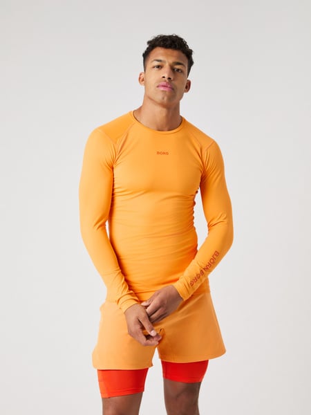 Björn Borg Borg Soft Compression Ls T-shirt Orange, XL