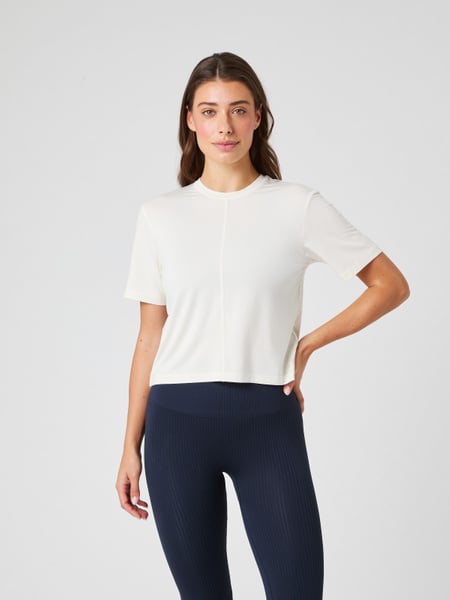 Björn Borg Studio Soft Cropped T-shirt Hvid, XL