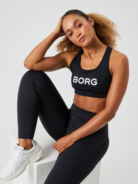Björn Borg Borg Mid Support Sports Bra Sort, S