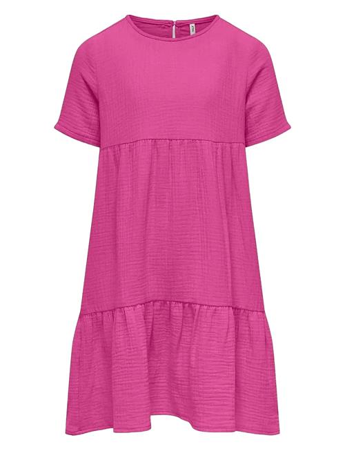 Kogthyra S/S Layered Dress Wvn Kids Only Pink