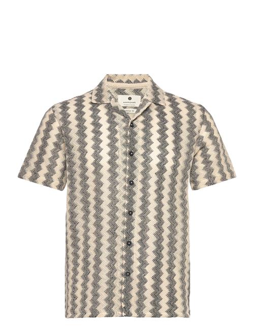 Akleon Jacquard S/S Shirt Anerkjendt Beige