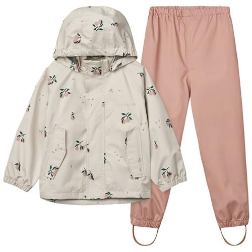 Liewood Pedia Regntøjssæt Peach Sea Shell 104cm  Creme  104 cm  kvinde