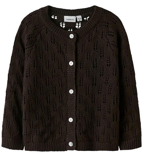 Name It Cardigan - Strik - NmfFleslit - Seal Brown