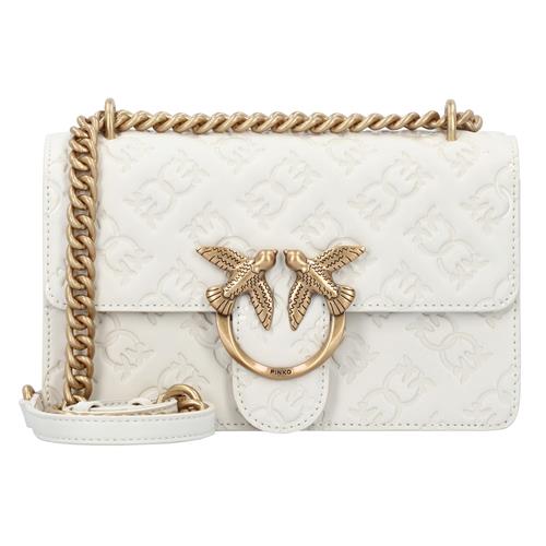 PINKO Skuldertaske 'Love One'  guld / offwhite