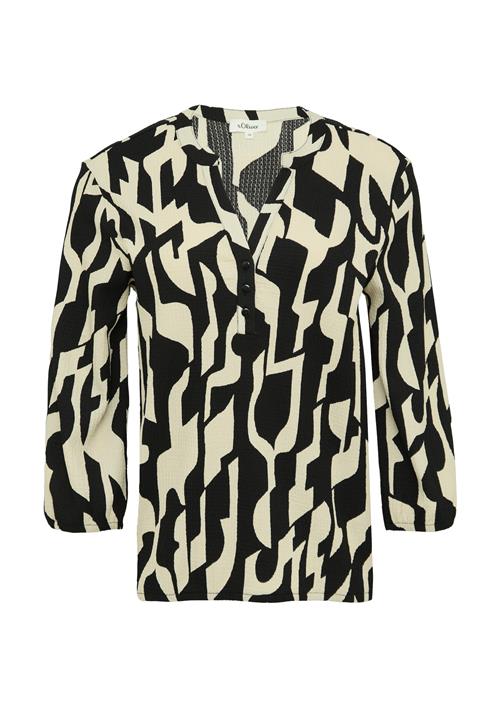 s.Oliver Bluse  beige / sort