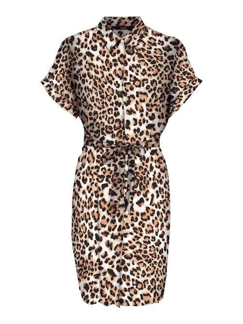 VERO MODA Blusekjole 'VMEasy'  brun / lysebrun / hvid