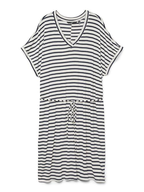 Vero Moda Curve Kjole 'VMCHolly'  beige-meleret / navy
