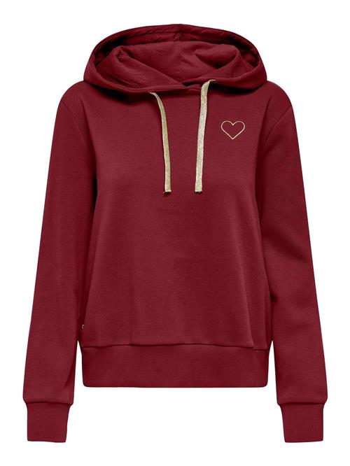 ONLY Sweatshirt 'ONLNoli'  mørkerød / offwhite