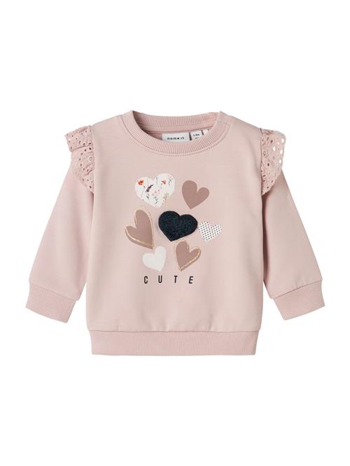 NAME IT Sweatshirt 'NBFLUISA'  guld / pastellilla / sort / hvid