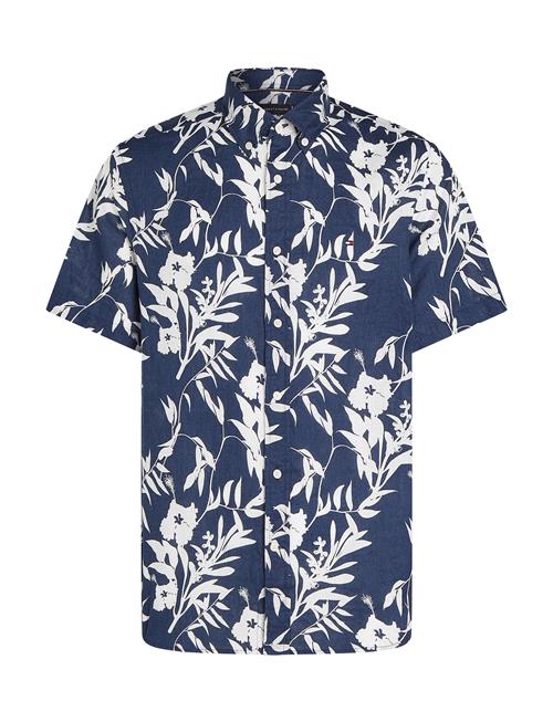 Linen Tropical Prt Ss Rf Shirt Tommy Hilfiger Blue