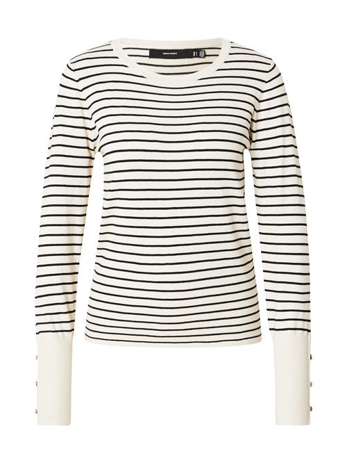 VERO MODA Pullover 'Dory'  ecru / sort