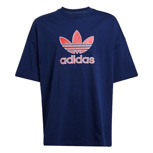 ADIDAS ORIGINALS Shirts 'Trefoil'  navy / orange / hvid