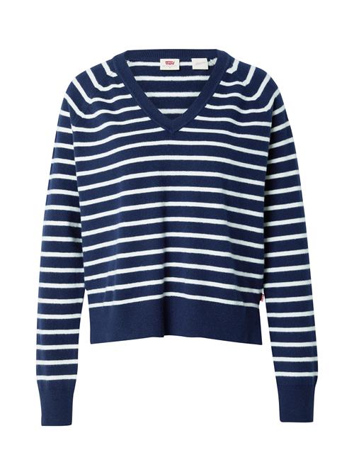 LEVI'S ® Pullover 'Supersoft V-Neck Cardigan'  marin / hvid