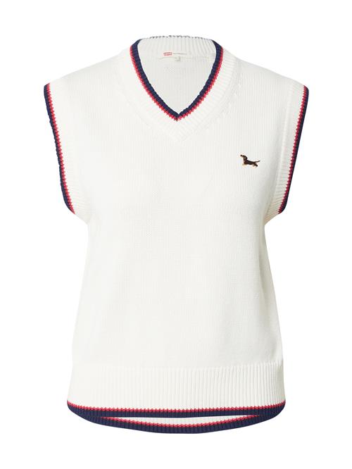 LEVI'S ® Pullover 'Charlie V-Neck Vest'  navy / rød / hvid