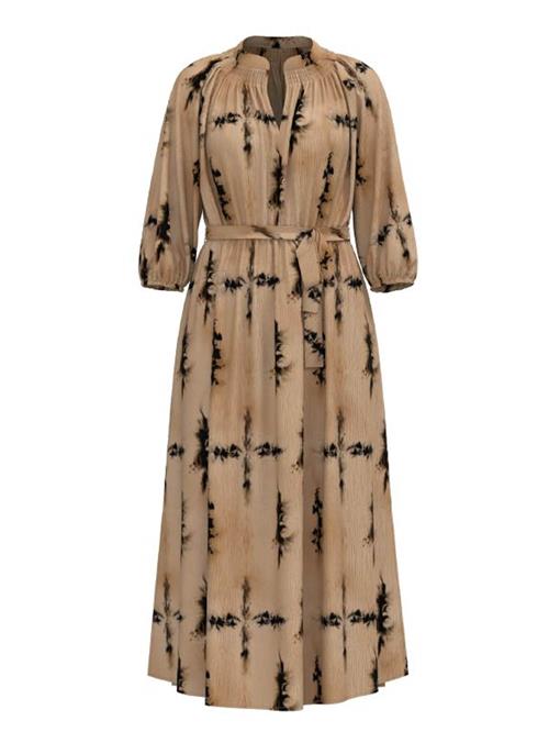 DESIRES Kjole 'Bina'  beige / brun / brokade / sort