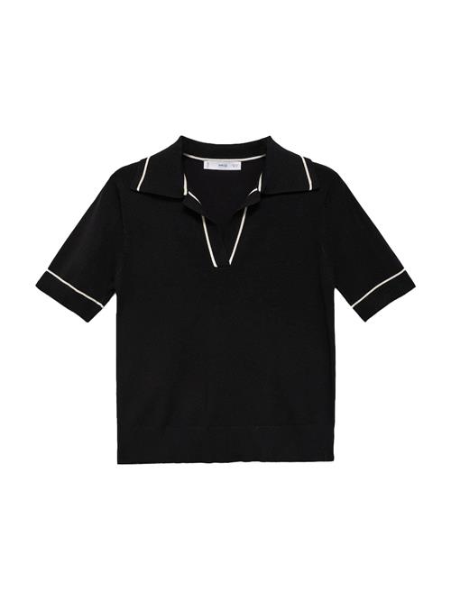 MANGO Pullover 'VERT'  sort / uldhvid