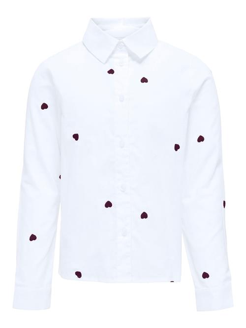 ONLY GIRLS Bluse 'Koglina Grace'  burgunder / hvid