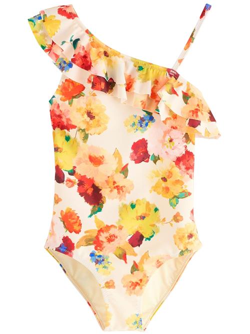 Next Badedragt  creme / gul / pastelpink / mørkerød