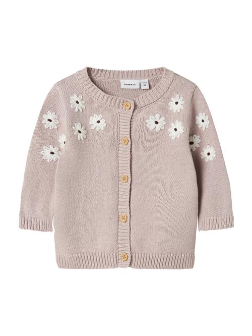 NAME IT Cardigan 'NBFLaisy'  aubergine / lysviolet / hvid