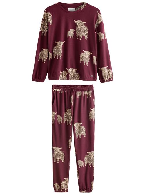 Next Pyjamas  lysebeige / bordeaux