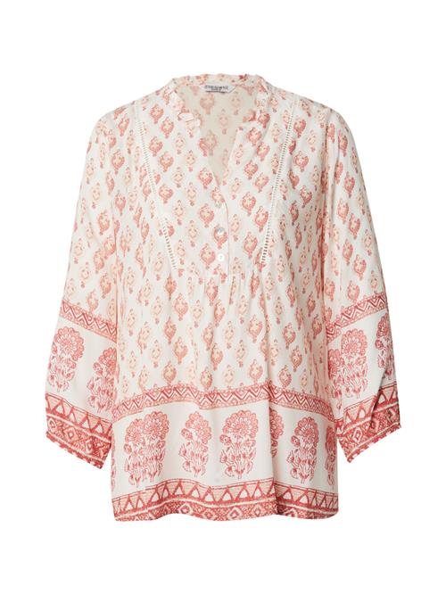 ZABAIONE Bluse 'De44steny'  pudder / cranberry / hvid
