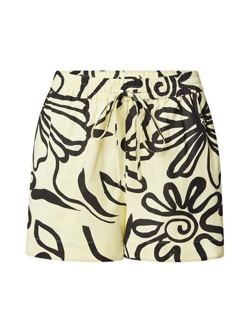 TOPSHOP Bukser  lysegul / sort