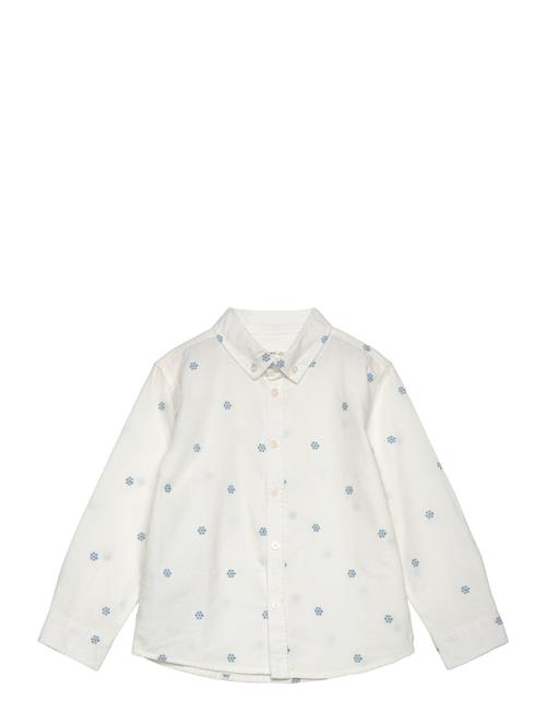 Embroidered Detail Shirt Mango White