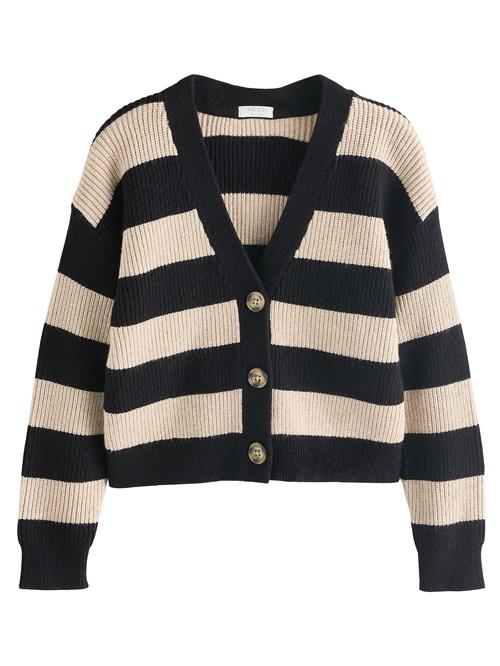 Se Next Cardigan  sort / uldhvid ved About You