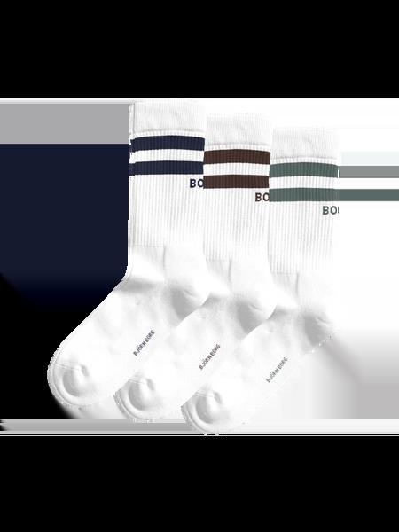 Björn Borg Core Crew Socks 3-pack Hvid, 36-40