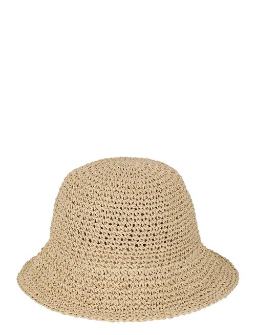 Solid Saverina Straw Hat Becksöndergaard Beige