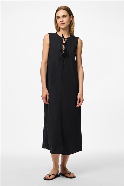 Jenna Tie Dress - Sort - L - PIECES